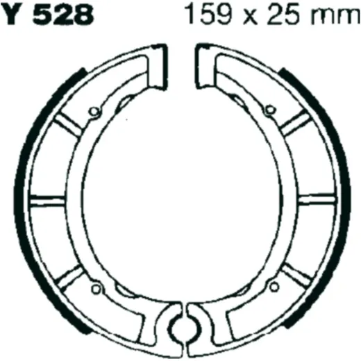 Brake shoes inc springs ebc