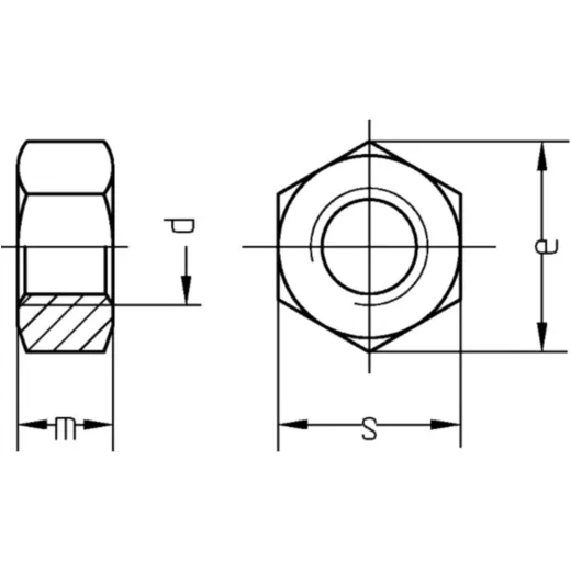 Mutter A2 M6 DIN934