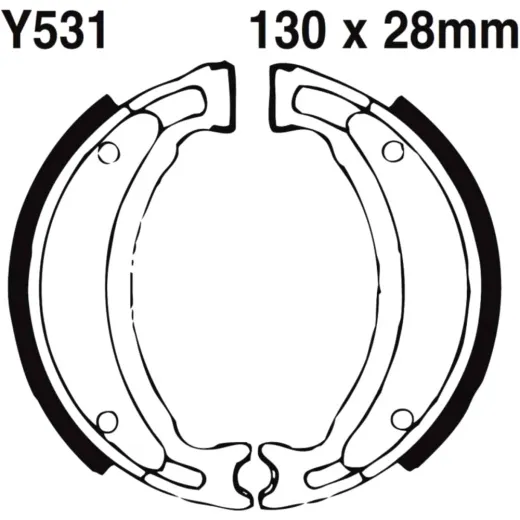 Brake shoes inc springs ebc Y531