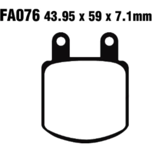 Brake pad standard ebc FA076