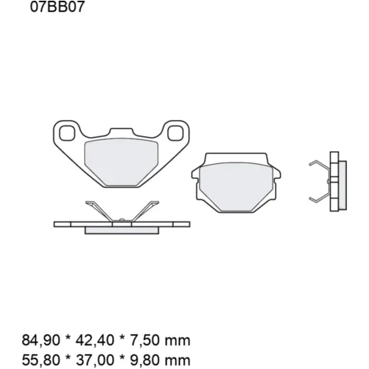 Bremsklotz Carbon-Keramik TT Brembo Alternative: 7321250