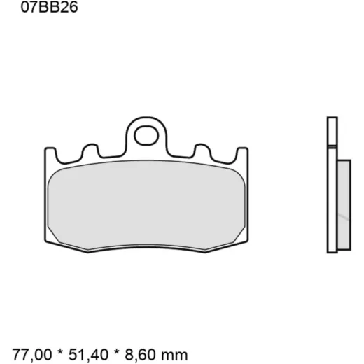 Bremsklotz Sinter LA Brembo Alternative: 7324163