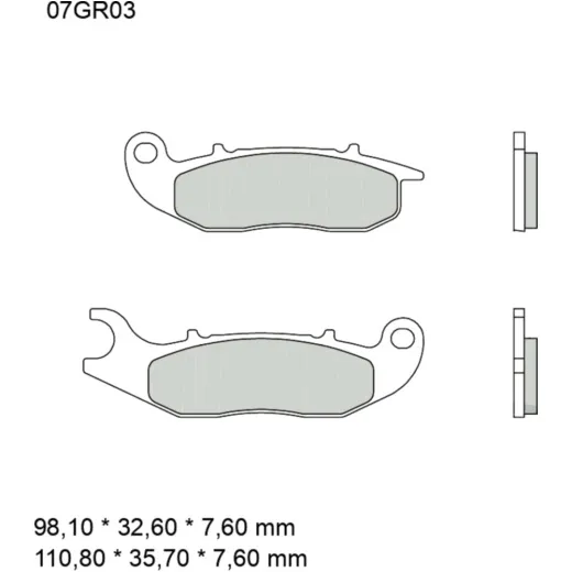 Bremsklotz Carbon Keramik CC Brembo Alternative: 7320000