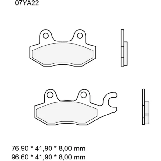 Bremsklotz Sinter LA Brembo Alternative: 7329022