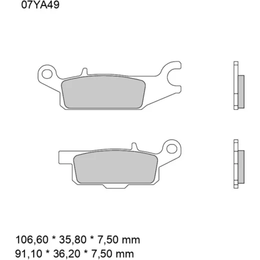 Bremsklotz Sinter SD Brembo Alternative: 7321227