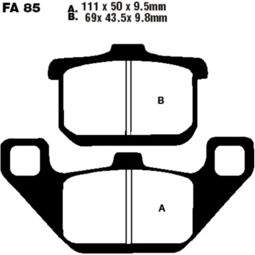 Bremsbeläge Bremsklotz Semi-Sinter V EBC FA085V