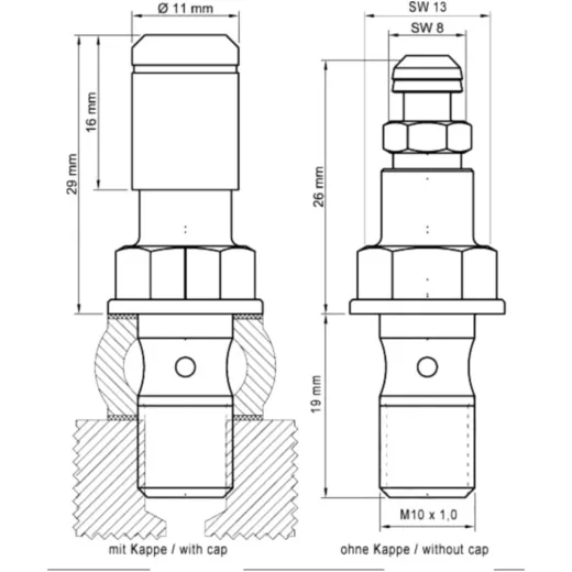 banjo screw single M10X1