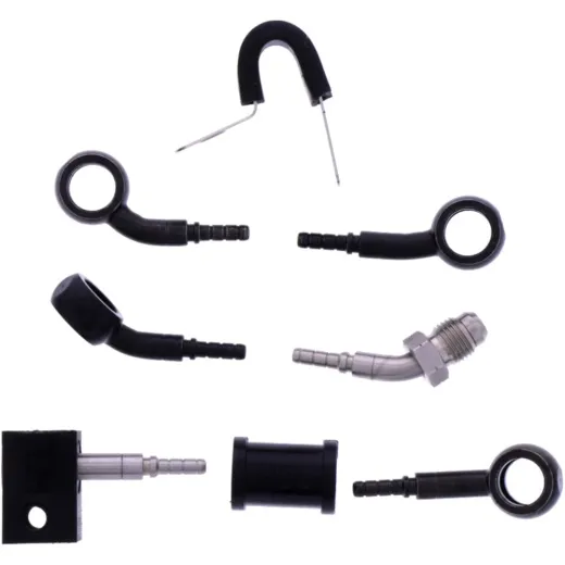 Bremsschlauch Stahlflex Kit Anschluss schwarz 3-teilig 1178856