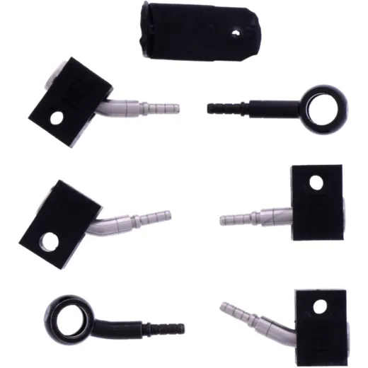 Bremsschlauch Stahlflex Kit Anschluss schwarz 3-teilig 1178864