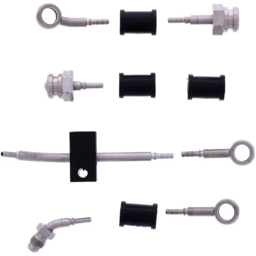 Bremsschlauch Stahlflex Kit Anschluss silber 4-teilig 1178903