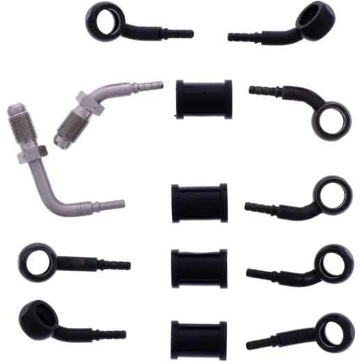 Bremsschlauch Stahlflex Kit Anschluss schwarz 5-teilig 1178909
