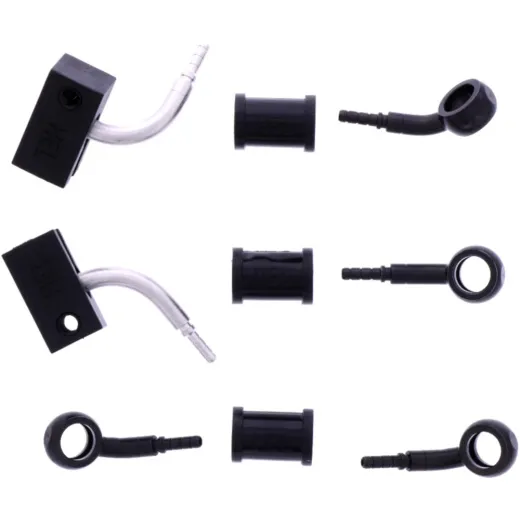 Bremsschlauch Stahlflex Kit Anschluss schwarz 3-teilig 1178913