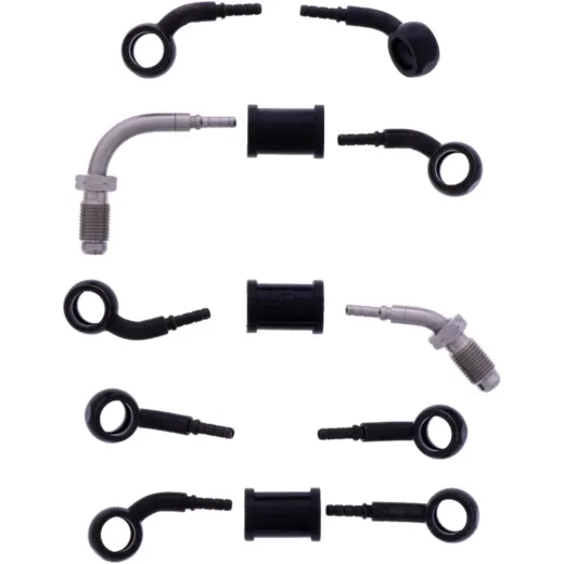 Bremsschlauch Stahlflex Kit Anschluss schwarz 5-teilig 1178921