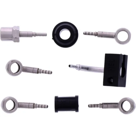 Bremsschlauch Stahlflex Kit Anschluss silber 3-teilig 1178923
