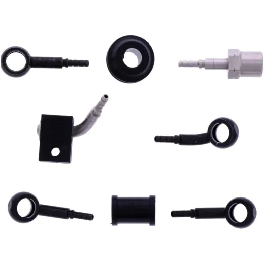 Bremsschlauch Stahlflex Kit Anschluss schwarz 3-teilig 1178929