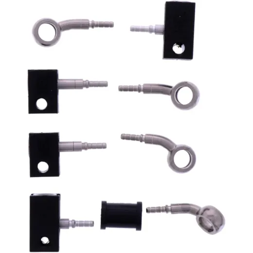 Bremsschlauch Stahlflex Kit Anschluss silber 4-teilig 1178944