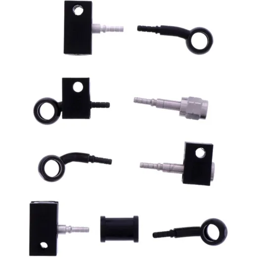 Bremsschlauch Stahlflex Kit Anschluss schwarz 4-teilig 1178946