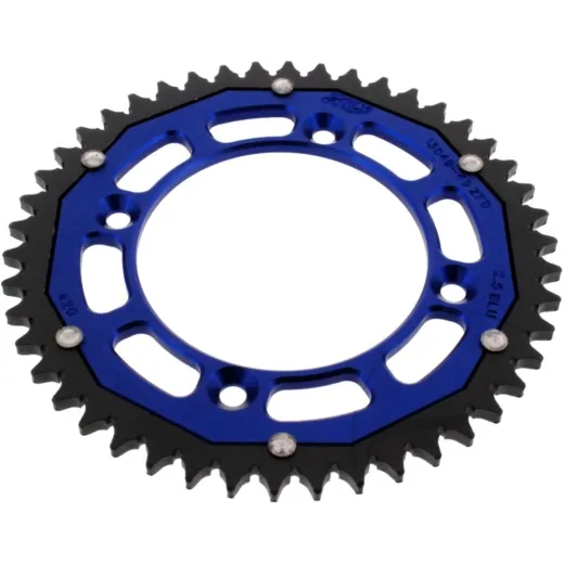 Rear sprocket dual 46 tooth pitch 420 blue