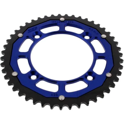 Rear sprocket dual 47 tooth pitch 420 blue