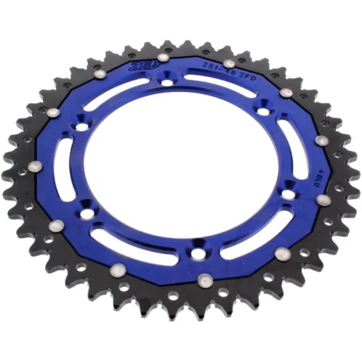 Rear sprocket dual 46 tooth pitch 520 blue