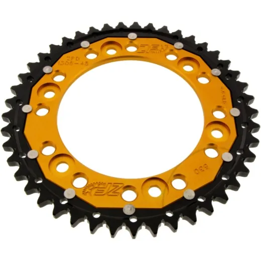 Rear sprocket dual 45 tooth pitch 530 gold ZFD130645GLD