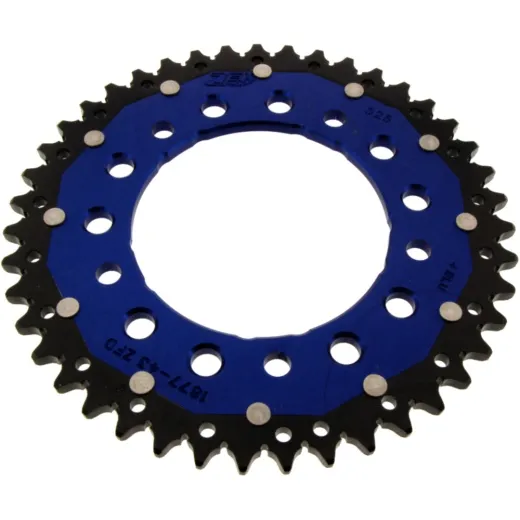Rear sprocket dual 43 tooth pitch 525 blue ZFD187743BLU