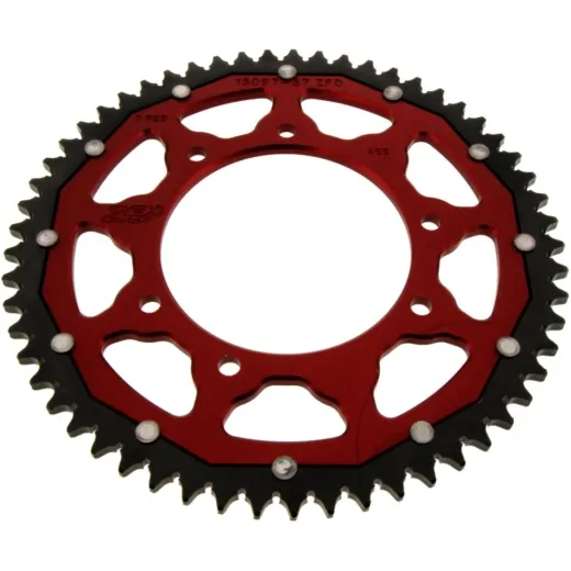 Rear sprocket dual 57 tooth pitch 428 red
