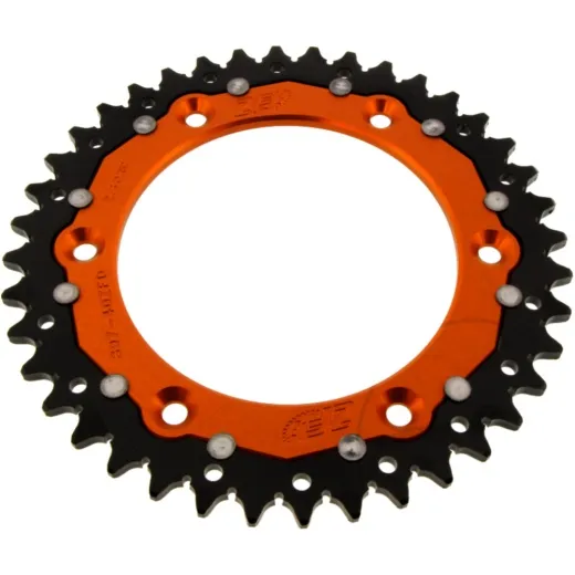 Rear sprocket dual 40 tooth pitch 520 orange