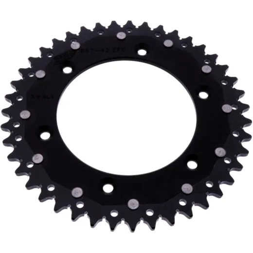 Rear sprocket dual 43 tooth pitch 520 black