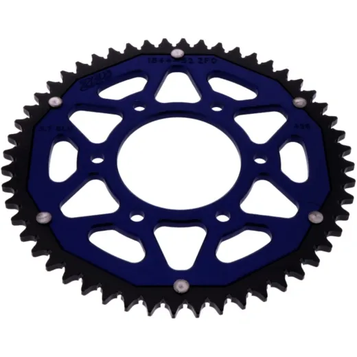 Rear sprocket dual 52 tooth pitch 428 blue