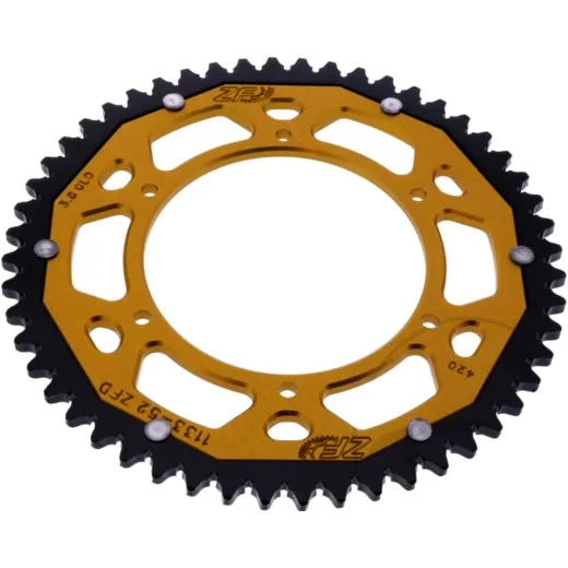 Rear sprocket dual 52 tooth pitch 420 GOLD