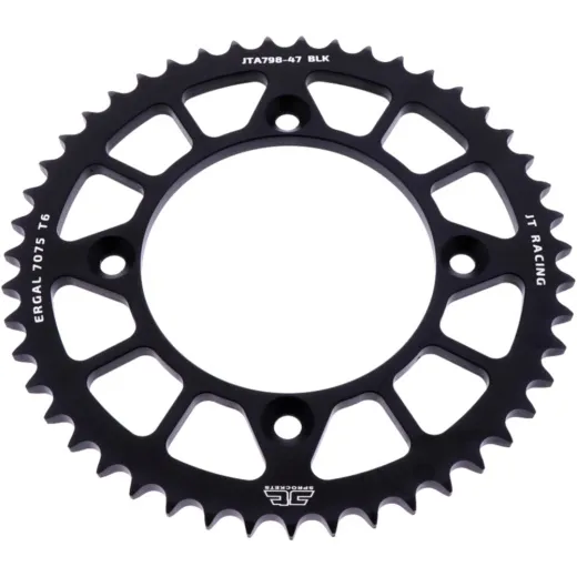 Alu-Kettenrad 47Z Teilung 428 schwarz