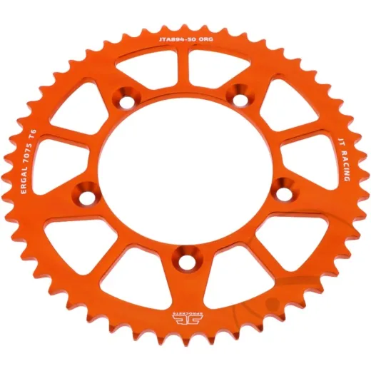 Alu-Kettenrad 50Z Teilung 420 orange