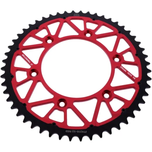 Rear sprocket twinstar 52 tooth pitch 520 red