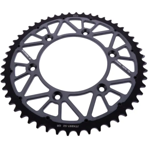 Rear sprocket twinstar 52 tooth pitch 520 grey
