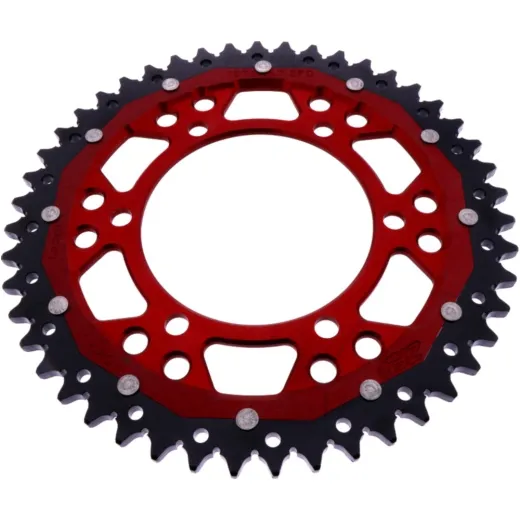 Rear sprocket dual 47 tooth pitch 525 red