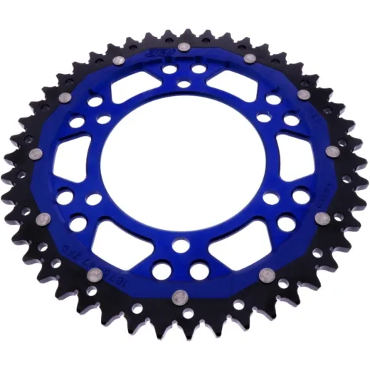Rear sprocket dual 47 tooth pitch 525 blue