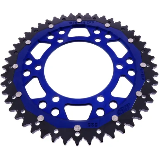 Rear sprocket dual 48 tooth pitch 525 blue