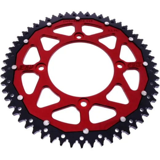REAR SPROCKET DUAL 58 TOOTH PITCH 428 RED