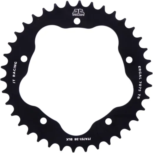 REAR SPROCKET ALUMINIUM 38 TOOTH PITCH 520 BLACK