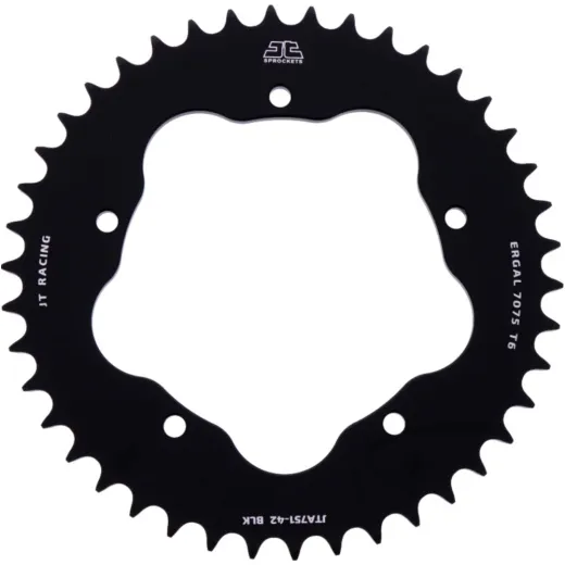 Alu-Kettenrad 42Z Teilung 520 schwarz für Kettenradträger 7585011