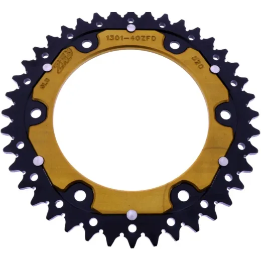 REAR SPROCKET DUAL 40 TOOTH PITCH 520 GOLD