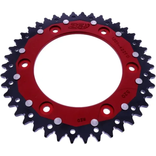 REAR SPROCKET DUAL 42 TOOTH PITCH 520 RED