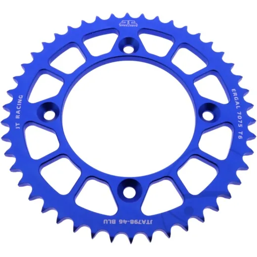 Alu-Kettenrad 46Z Teilung 428 blau JT Innendurchmesser 100 Lochkreis 120