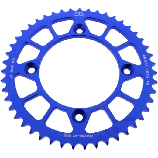 Alu-Kettenrad 47Z Teilung 428 blau JT Innendurchmesser 100 Lochkreis 120