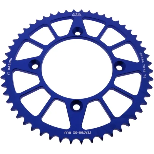Alu-Kettenrad 52Z Teilung 428 blau Innendurchmesser 100 Lochkreis 120