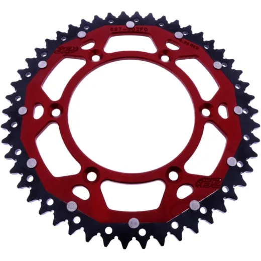 Kettenrad Dual 50Z Teilung 520 rot ZF Innendurchmesser 125 Lochkreis 150