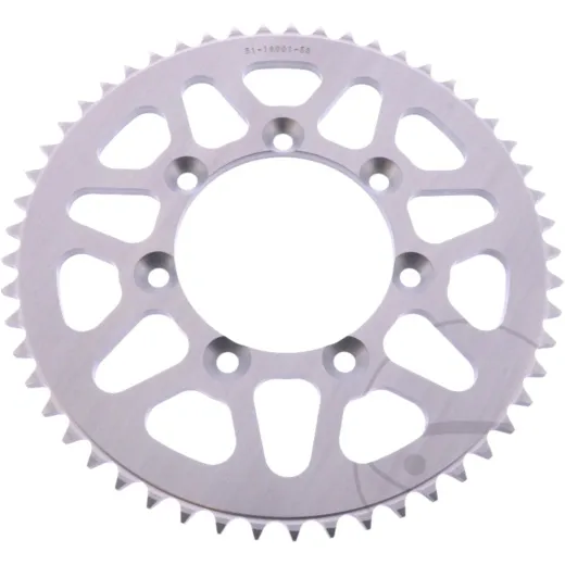 Alu-Kettenrad 53Z Teilung 428 silber Esjot Innendurchmesser 085 Lochkreis 100