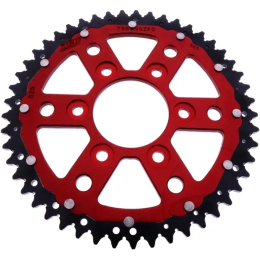 REAR SPROCKET DUAL 49 TOOTH PITCH 525 RED