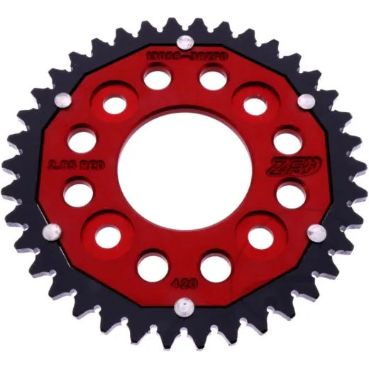 REAR SPROCKET DUAL 38 TOOTH PITCH 420 RED